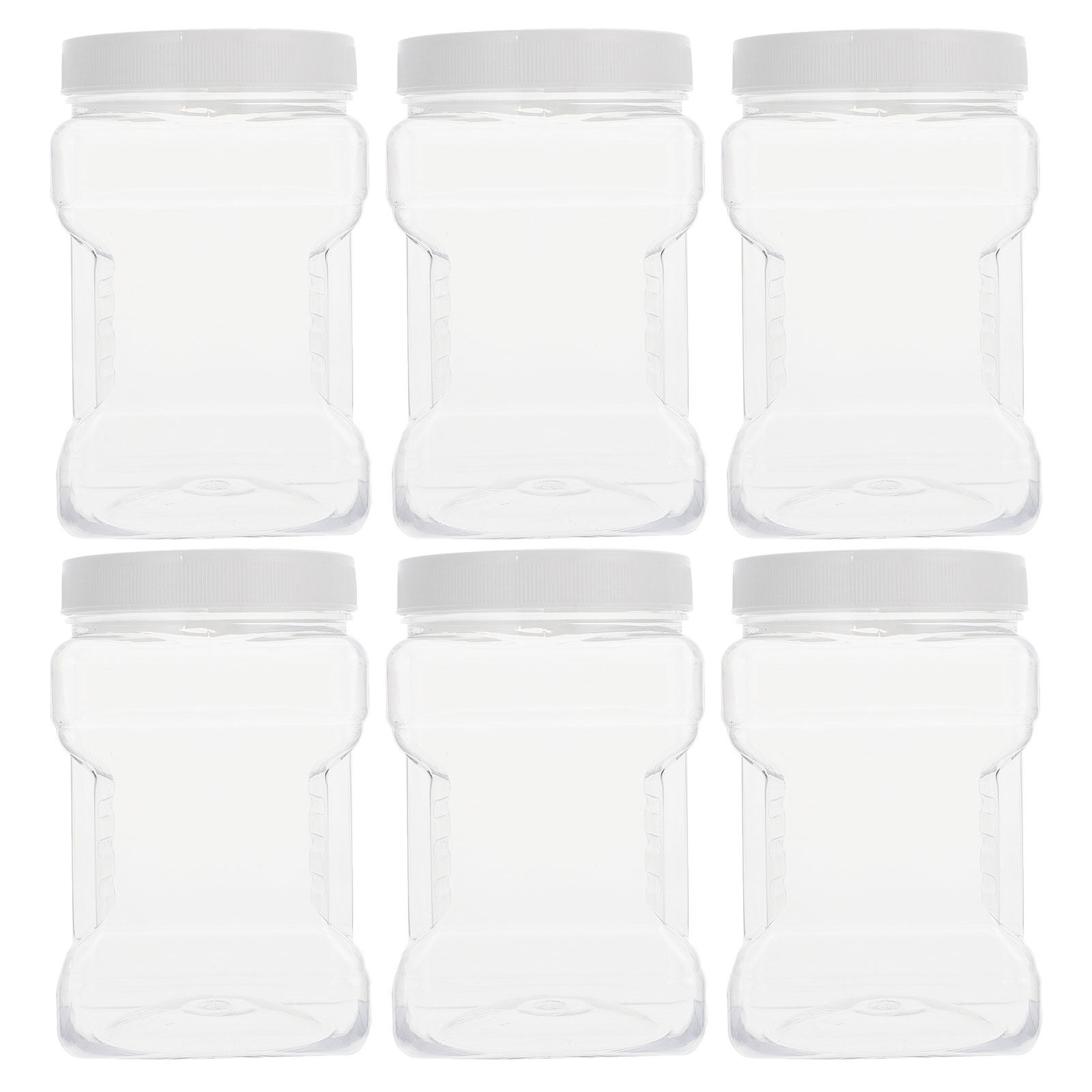 Food Storage Containers - 6 قطع من أوعية التخزين الشفافة،