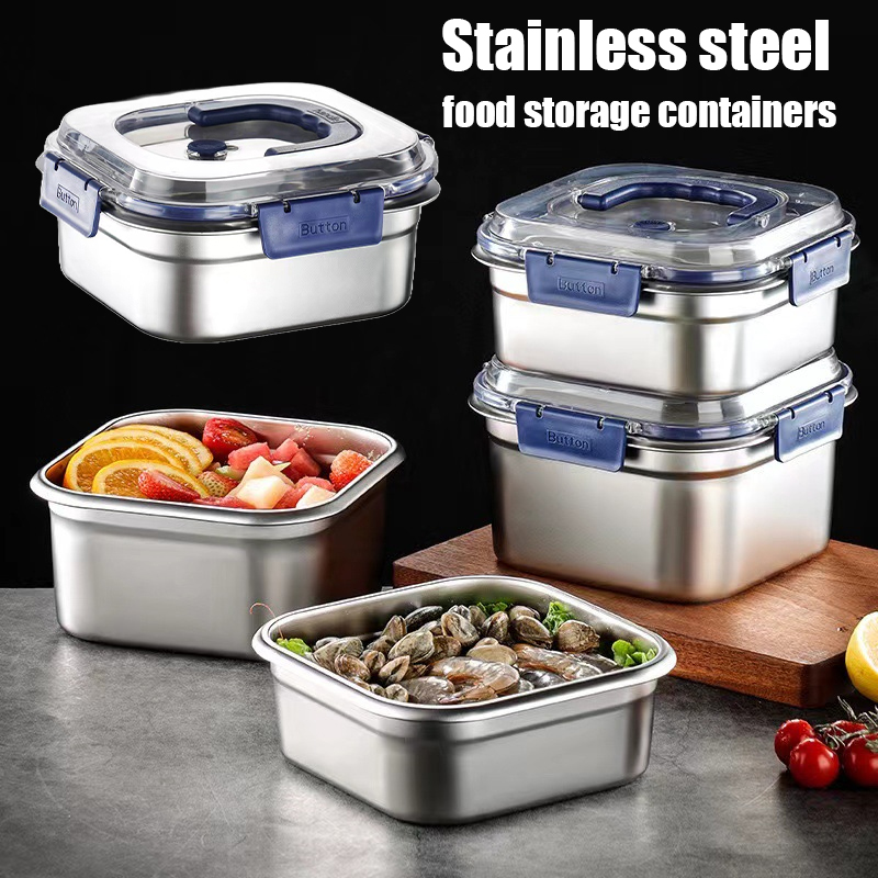 Food Storage Oven Safe - صندوق تخزين طعام من الفولاذ المقاوم