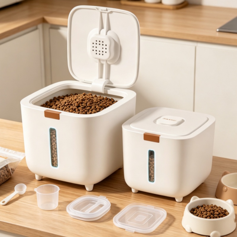 صندوق تخزين طعام الحيوانات الأ - مراجعة Food Storage With Dividers وسعره