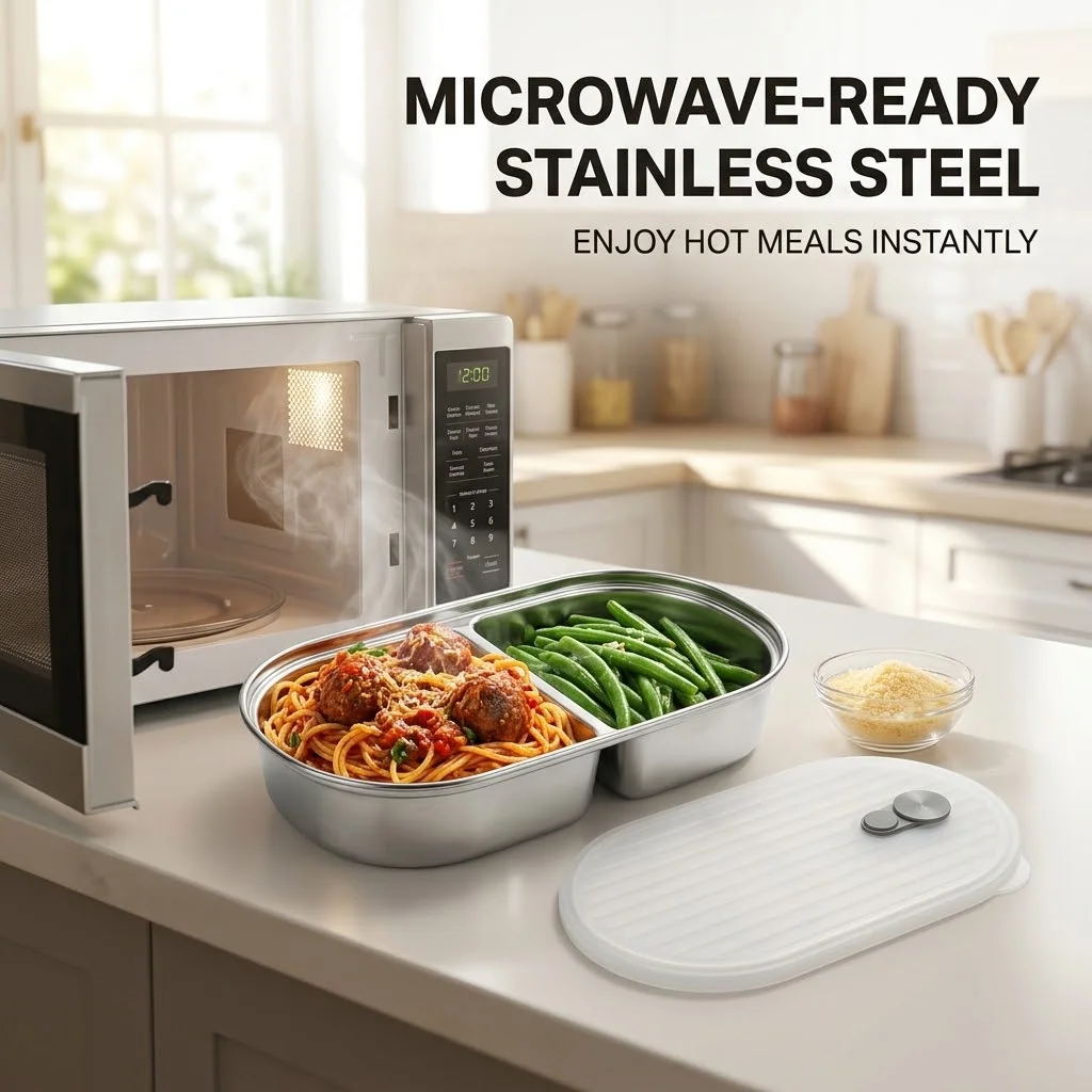 علبة طعام من الفولاذ المقاوم ل - مراجعة Food Storage With Dividers وسعره