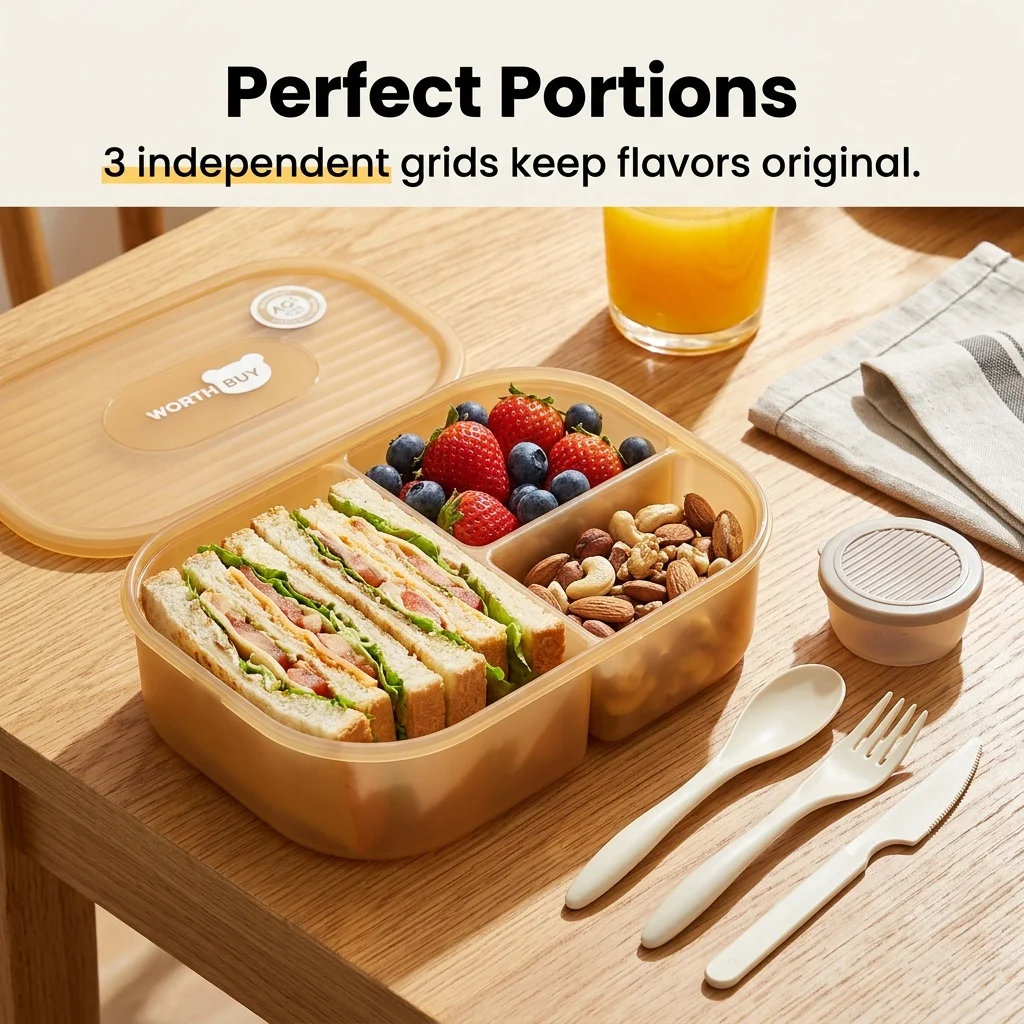 علبة طعام بلاستيكية مقسمة إلى  - مراجعة Food Storage With Dividers وسعره