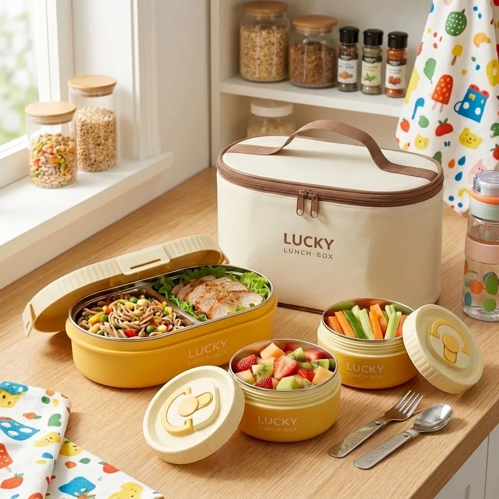 مجموعة علب طعام بينتو من الفول - مراجعة Food Storage With Dividers وسعره
